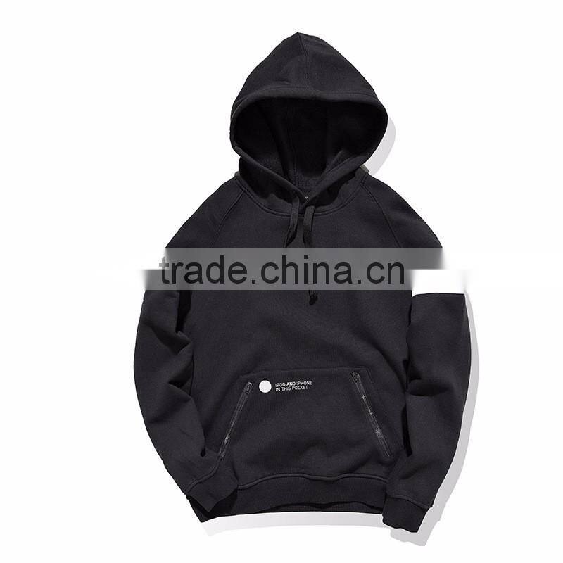 OEM Custom Logo Cheap Mens Winter Pullover Thick Fleece Lined Hoodie