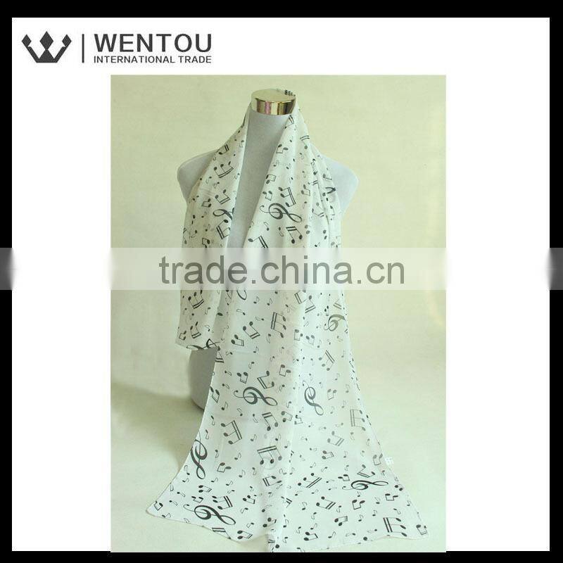 Wholesale Fashionable Music Notes Printed Scarf