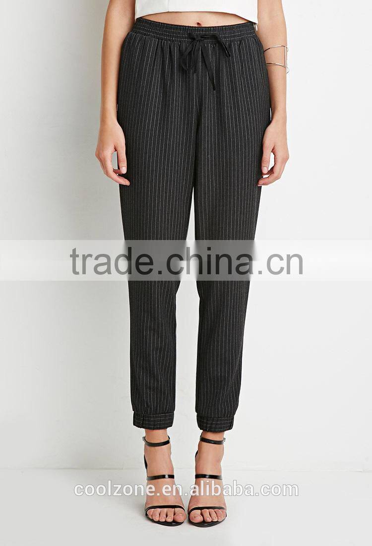 Classic unlined elasticized waist jogger pants wholesale women pants