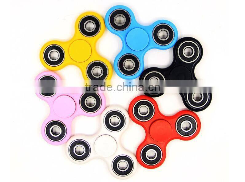 2017 newest wholesale Brass Aluminum Ceramic hybrid fidget spinner hand toy Release Stress EDC Tri