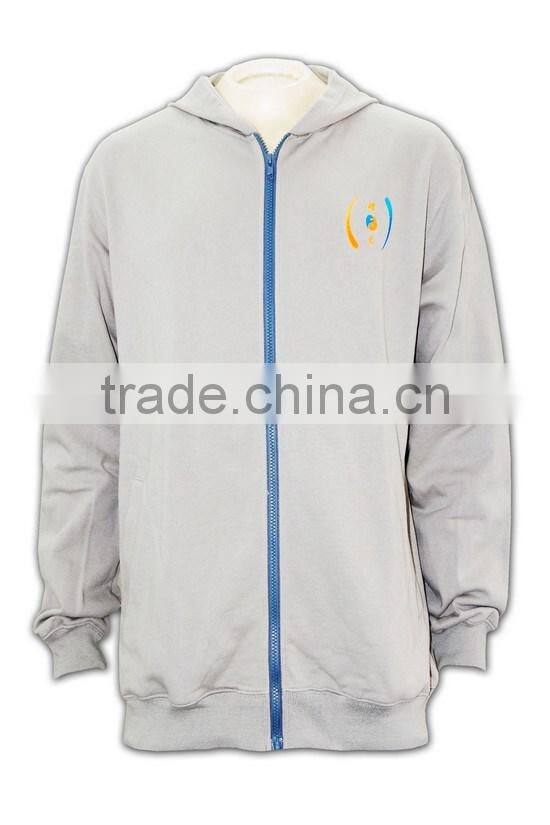 Trade Assurance BSCI custom logo extra long men's solid color hoodie