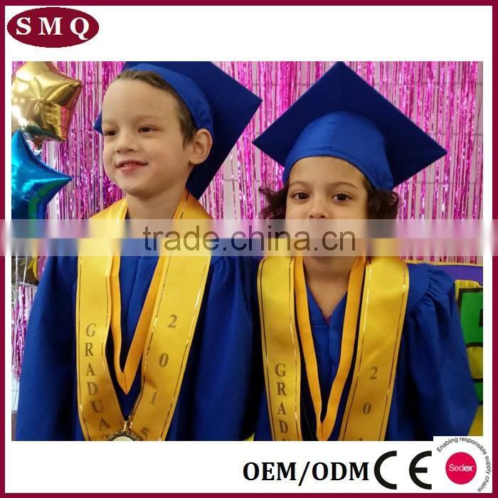 Academic apparel kindergarden black graduation gown