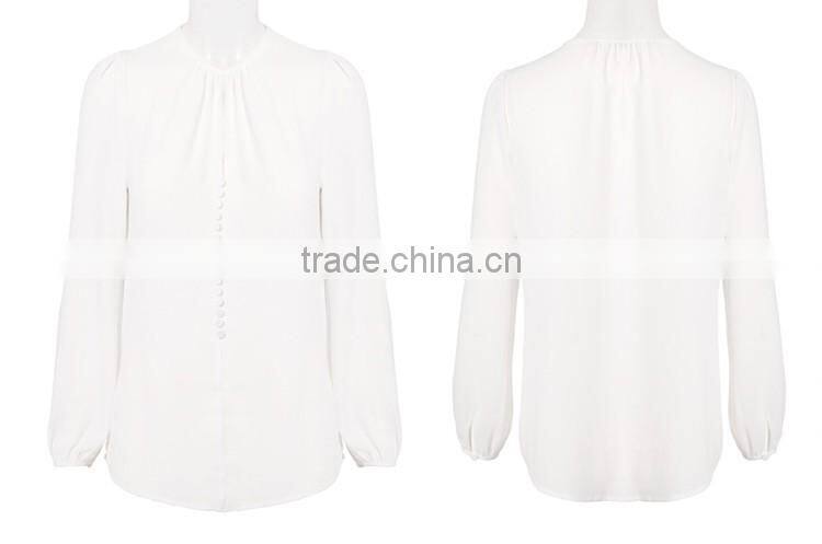 2015 Fashion long Sleeve Women Dress Shirts With Good Quality W-5