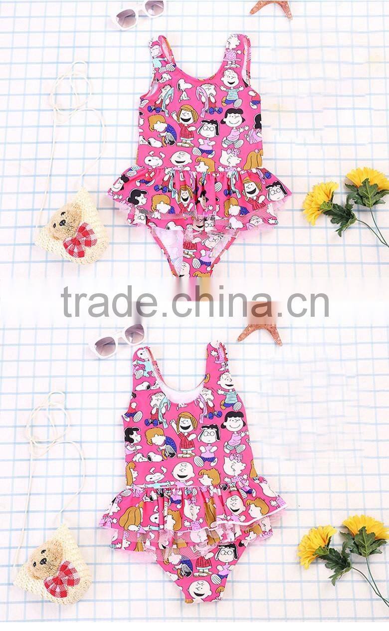 Children's swimwear, Siamese skirt type printing swimsuit