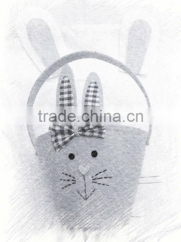 Lovely rabbit bag easter felt bags promotion easter baskets wholesale