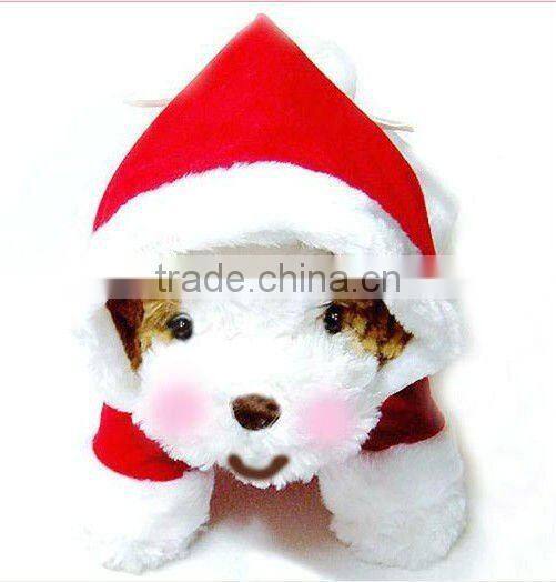 New style plush christmas pet clothes for dogs red dog clothes cute dog clothes