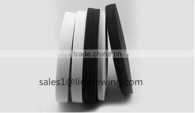 Elastic Feature and Garment Use fold over elastic tape