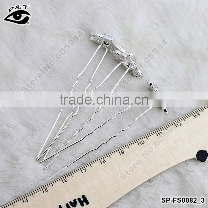 Crown Design rhinestone Pins U shaped Hair Pins bridal wedding hair style