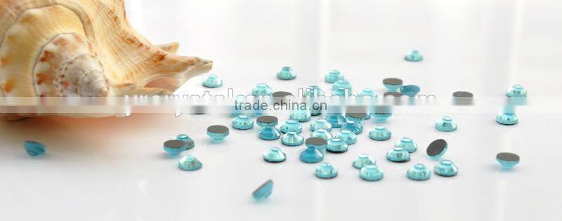 crystal Shiny hot fix rhinestones in Aquamarine