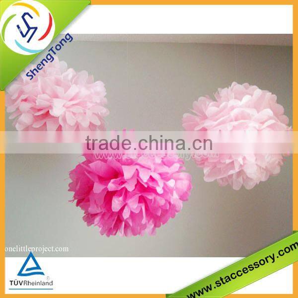 wholesale tissue paper pom poms/paper flower/paper pompoms