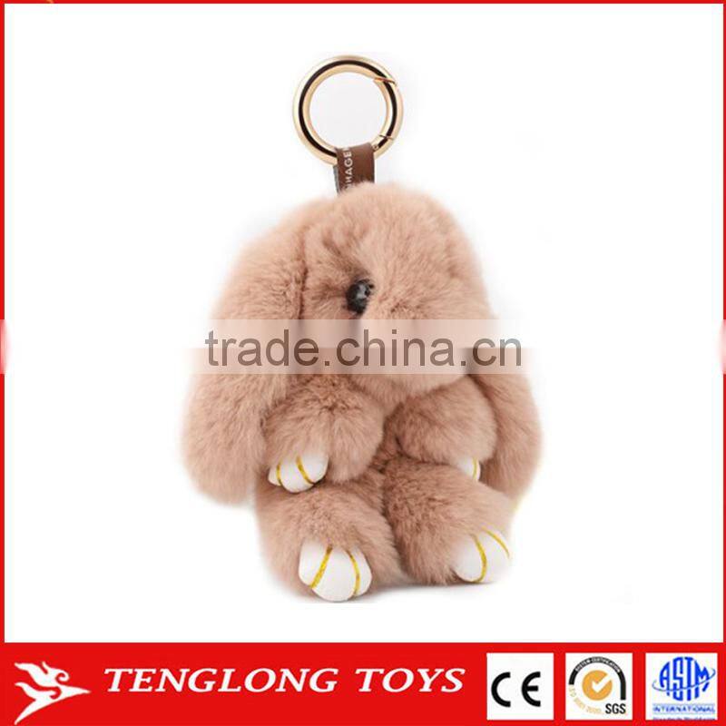 Custom rabbit plush pendant toy and rabbit keychain plush pendant