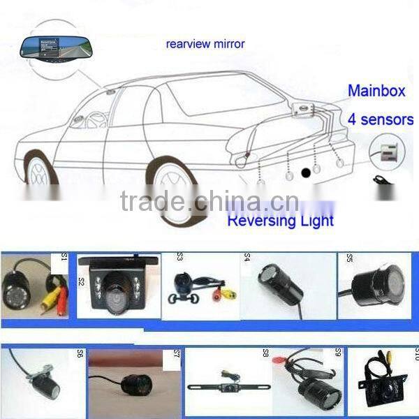 High quality Wireless Car radar detectors with Rearview ultra-slim Mirror