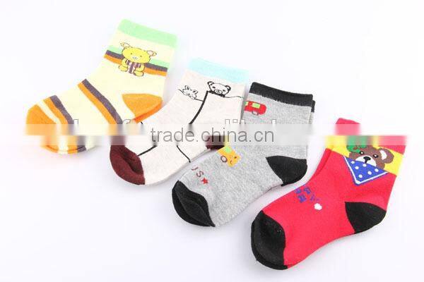 autumn&winter high quality 100%cotton cartoon cute child socks