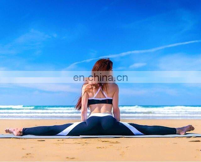 New Custom polyester spandex plain sports yoga pants female fitness active wear women sports leggings