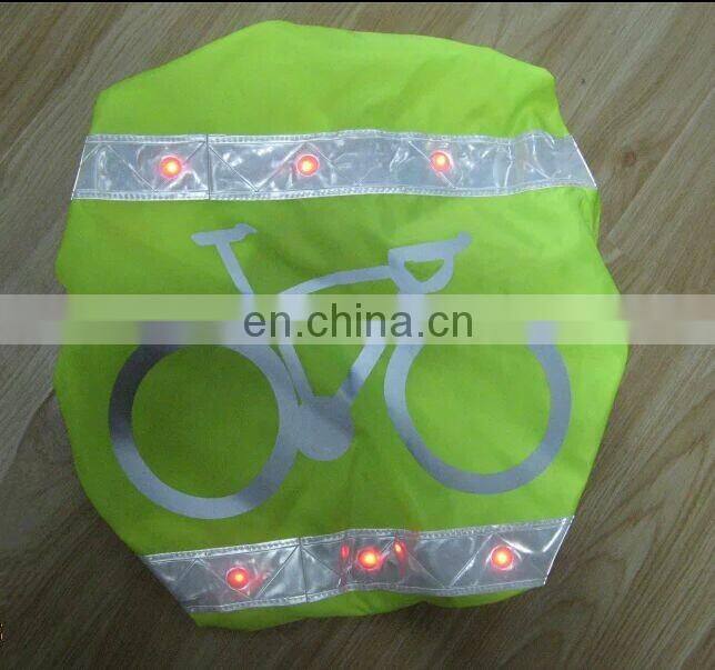 2015 New Style High Visibility LED Lights Reflective Safety Backpack Cover For Hiking/Cylcing