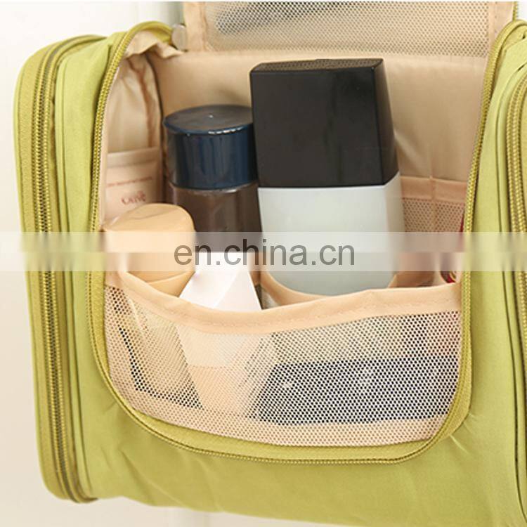 Woman waterproof travel hanging toiletry bag have stock