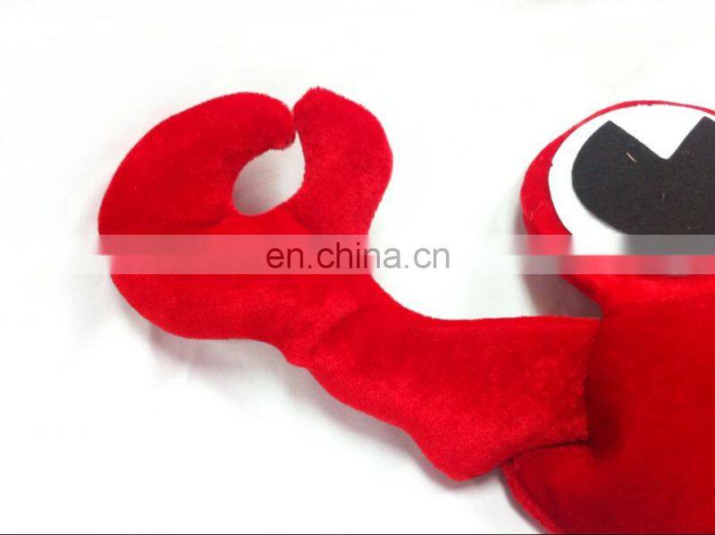 New arrivals 2018 funny party animal hats plush red crab hat for happy new year MFJ-0093