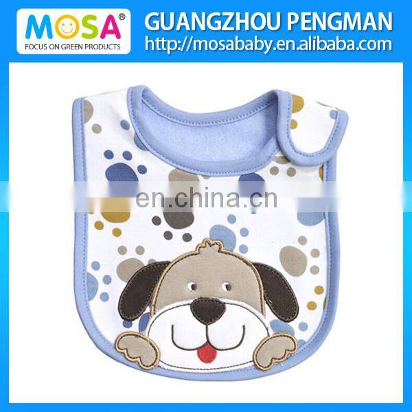 Wholesale Embroidery 100% Cotton Giraffe Pattern Baby Bib for Newborn To Toddler