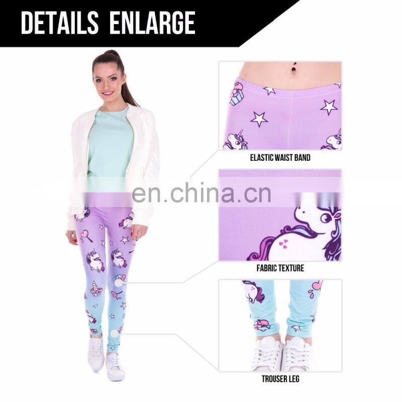 Unicorns and sweets fancy sexy mix crossfit print high quality sale pants girls stylish denim yoga pants women leggings