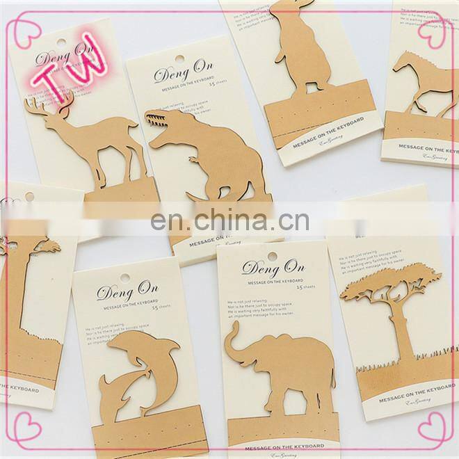 wholesale items fashion designer customed novelty animal shapes paper leaf shaped sticky notes stationery from china