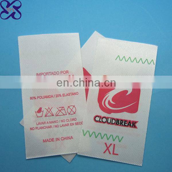 OEM making sew in fabric labels custom printed labels for clothing