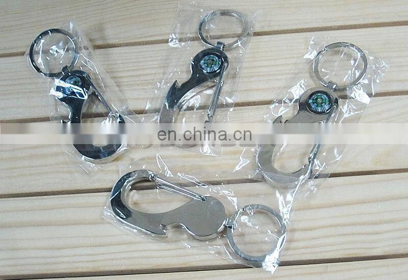 Multifunctional Climbing Hook Compass Keychain Metal