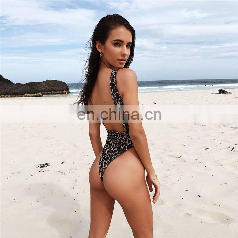 high cut bikini 2019 sexy swimsuit push up bathers Bandeau swimwear women bathing suit leopard micro bikini new