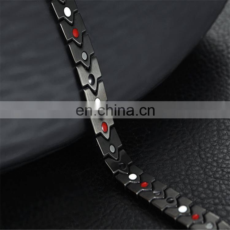 Heart shaped twisted healing 4 IN 1 Elements energy health bracelet magnetic