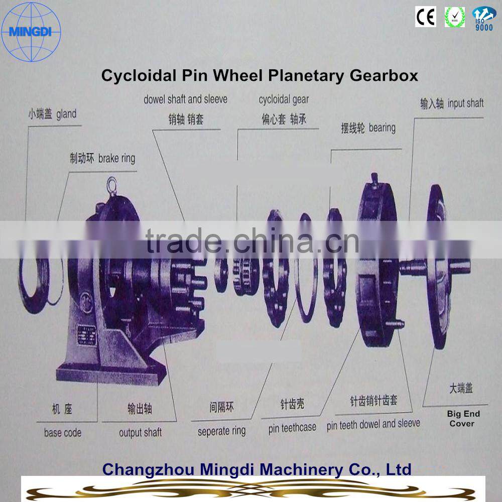 wind generator used X/B Planetary Pin wheel Cycloidal Speed Reducer Gear box with electric motor