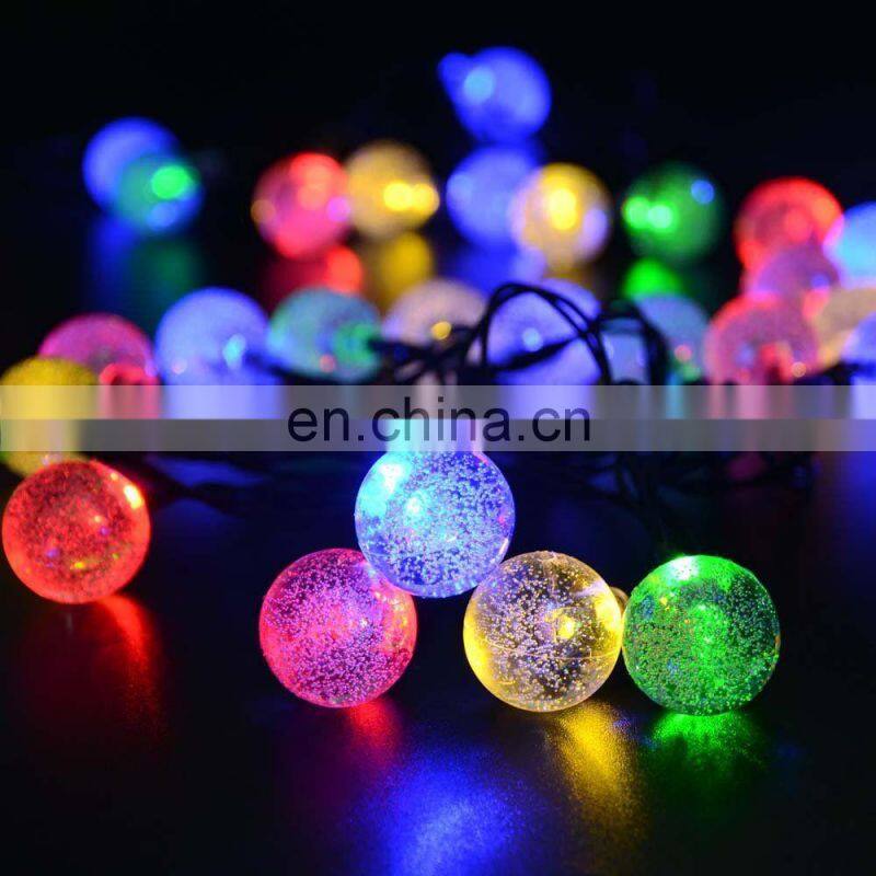 20ft 30 LED Crystal Ball Solar Powered Most Popular Globe Fairy Lights for Outdoor Garden Christmas Decoration