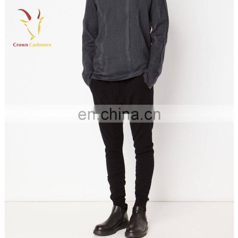 Mens Casual Winter Wool Cashmere Jogger Pants
