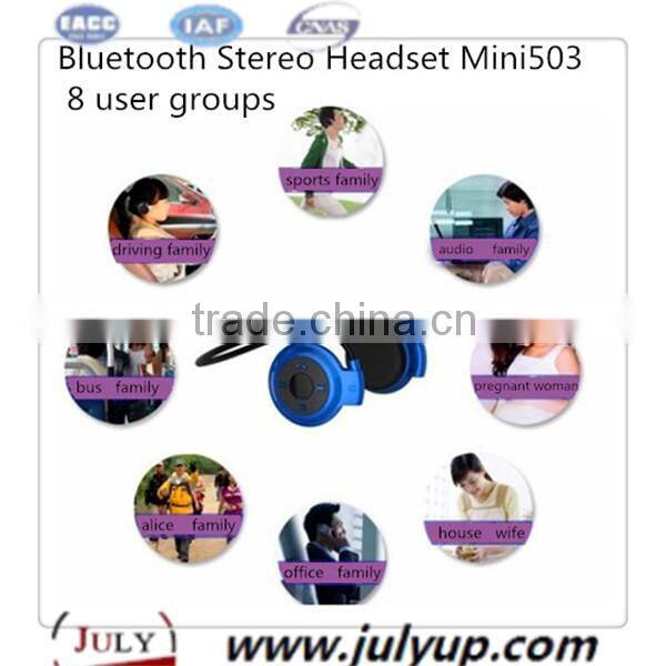 Hot Sale Portable Bluetooth Stereo Headset Mini503