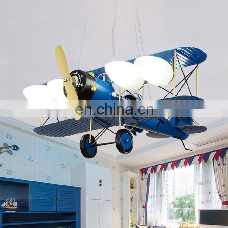 Iron Lighting For Children Room Bedroom Baby Boys Home Pendant LED Lamp Light