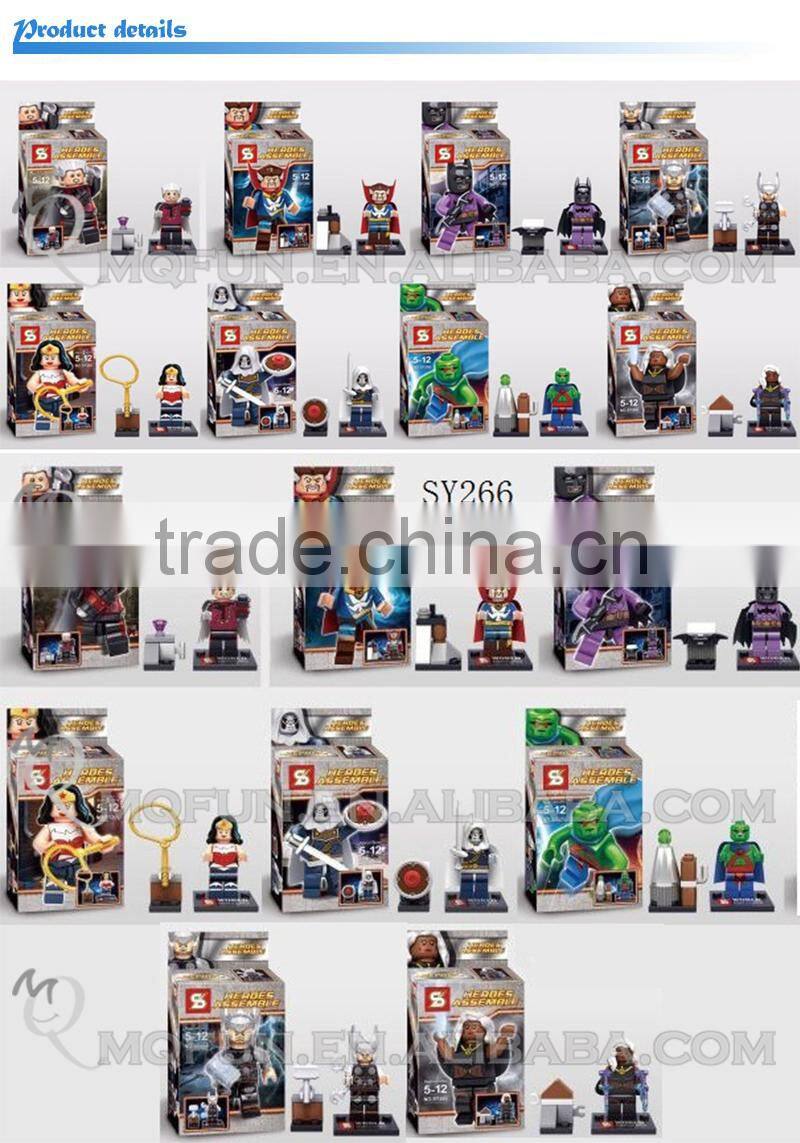 Mini Qute Senye 8pcs/set Marvel Avenger super hero thor building block action figures educational toy NO.SY 266