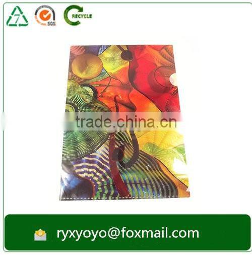 customzied pp L shape clear folder a4 size with CMYK printing