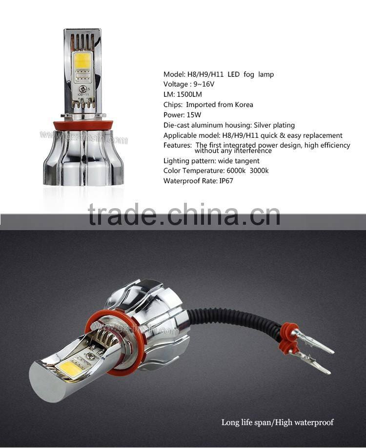 Truely all in one design no interference of car auto led drl fog light 12v fog machine