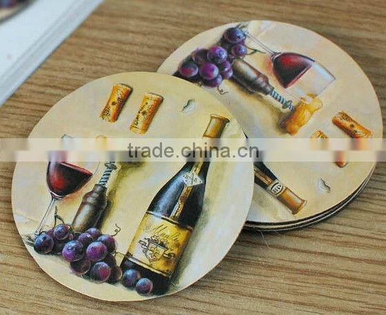 cork board coaster set in bulk, beer drink coaster in a set with box