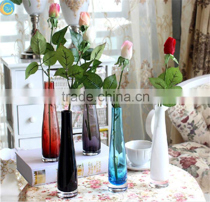 clear tall wedding table centerpiece glass vases