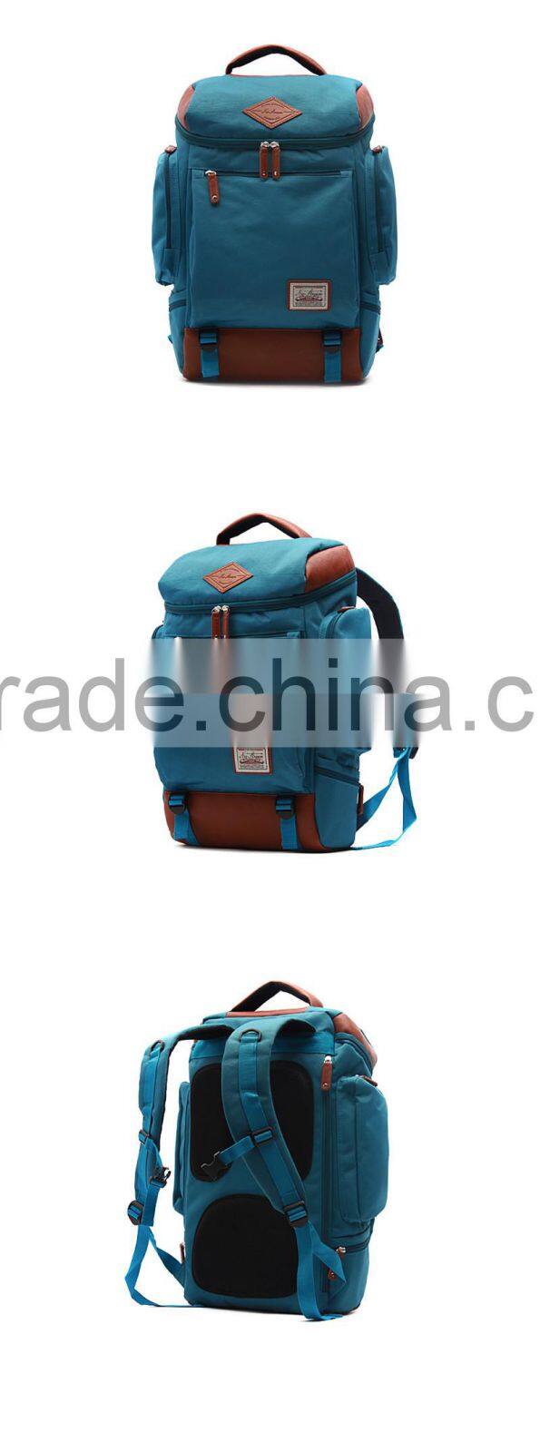 2016 fashion 600D school backpack laptop backpack canvas backpack korea Europ fashion backpack