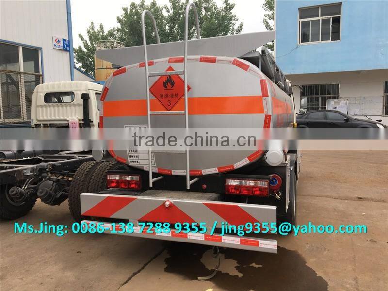 Madagascar 5-6m3 mini diesel fuel truck price, fuel tanker truck with fuel dispenser