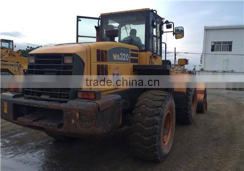 used Komatsu WA320 wheel loader, Japan made WA320-5 new model loader for sale