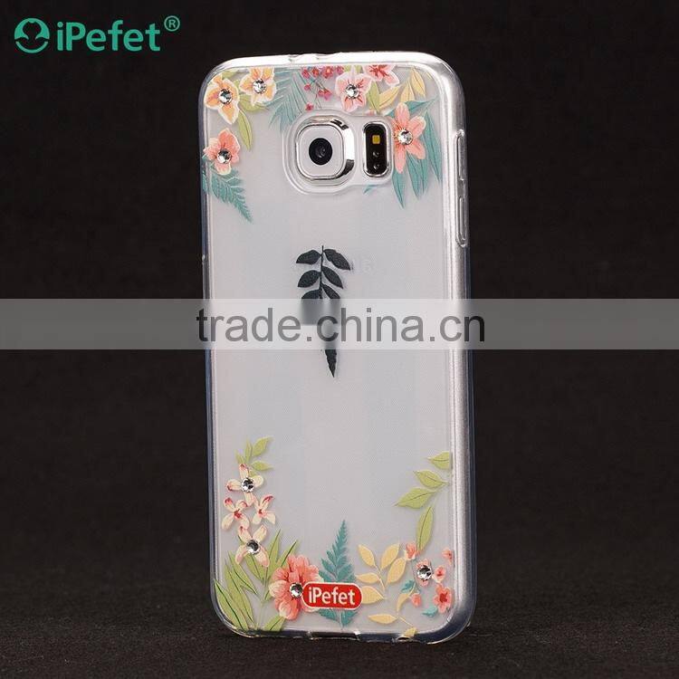 China Manufacturer Custom Design UV Printing Transparent Clear TPU Case For Samsung Galaxy S6