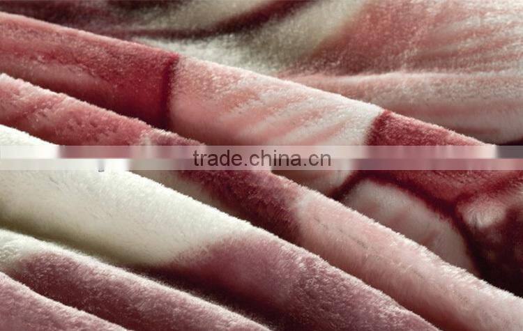 Winter twin size cheap custom big flower design blanket
