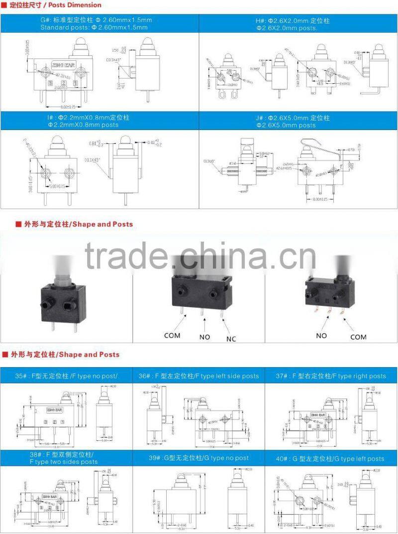 40t85 micro switch waterproof, switch for motor electric 12v, t85 micro switch