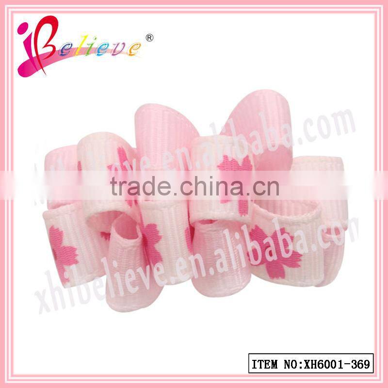 Popular korker curly ribbon hair clip,elegant french barrette hair clips wholesale (XH6001-369)