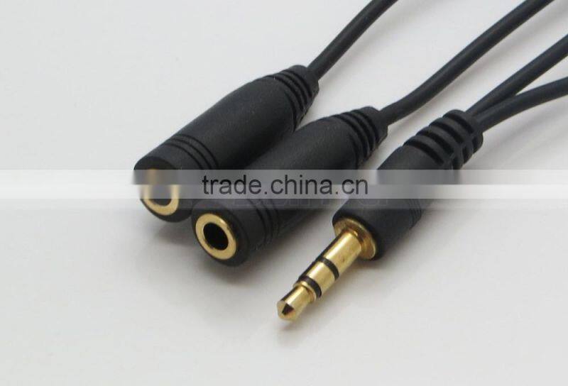 3.5mm Male- Female Headphone Earphone Splitter Cable Audio AUX Cable with Volume Control