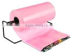 Anti static pink poly lay flat tubing