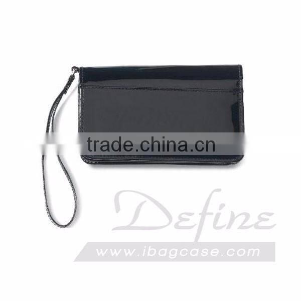 Premium Custom Brand Fashion Black Wristlet Wallet
