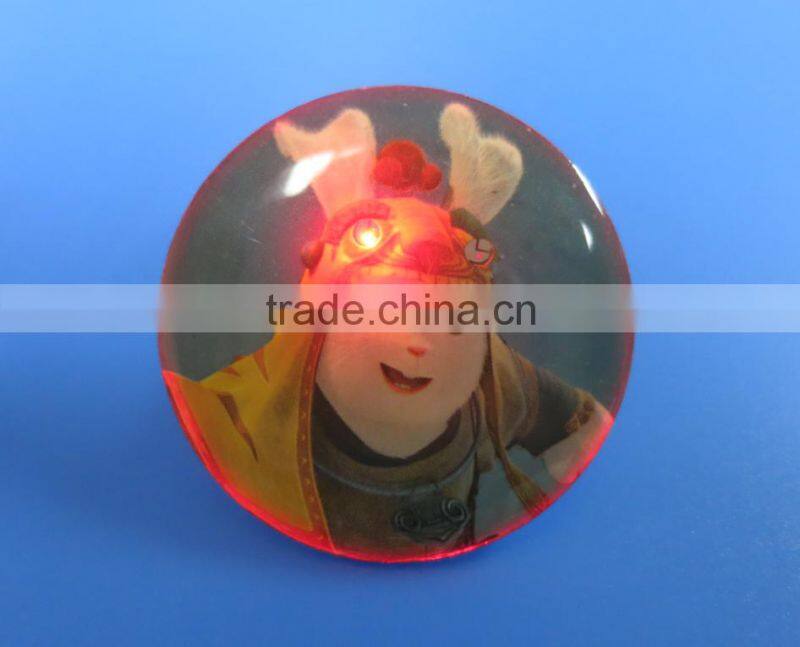 Round Shape Blinking LED light Badges for souvenir gifts