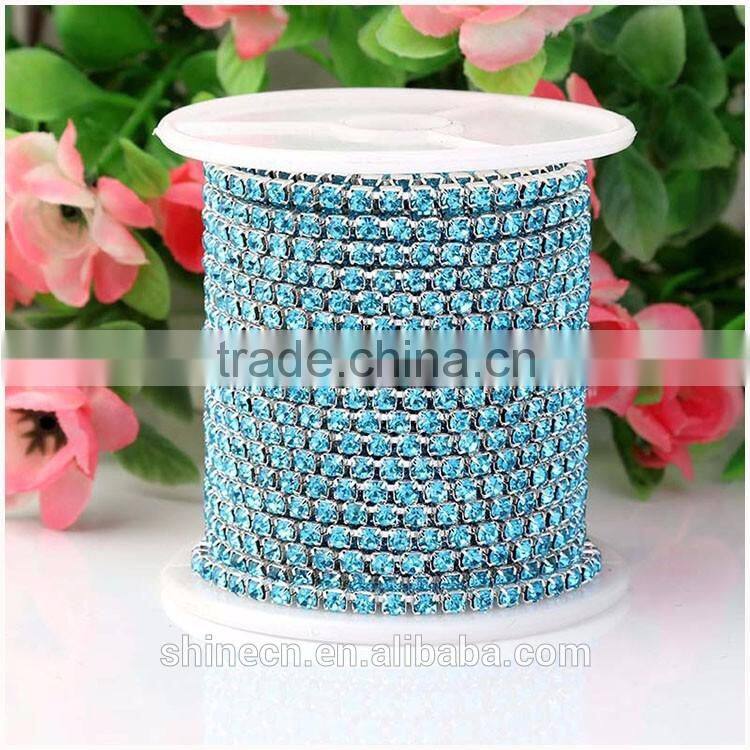 New design multicolor diy rhinestone YIWU Wholesale Hot Sale Hot fix Strong glue close Rhinestone cup chain
